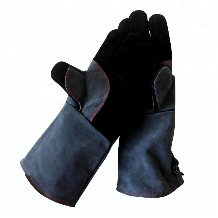 Kožené grilovacie rukavice na grilovanie odolné voči teplu na popáleniny Parné rukavice na grilovanie