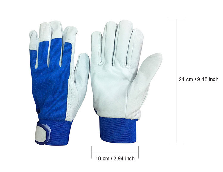 Skräddarsydda billiga getskinnsläderriggers handskar Partihandel läderhandskar16