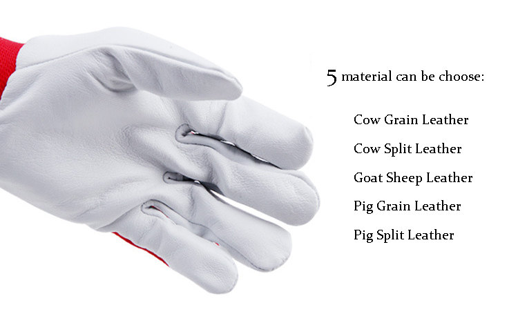 Robione na zamówienie tanie rękawiczki Riggers ze skóry koziej Hurtownia skórzanych rękawiczek 8