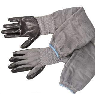 Pletene vrtnarske rokavice iz poliestra z dolgimi rokavi, 13 g, nedrseče, vzdržljive zaščitne delovne rokavice