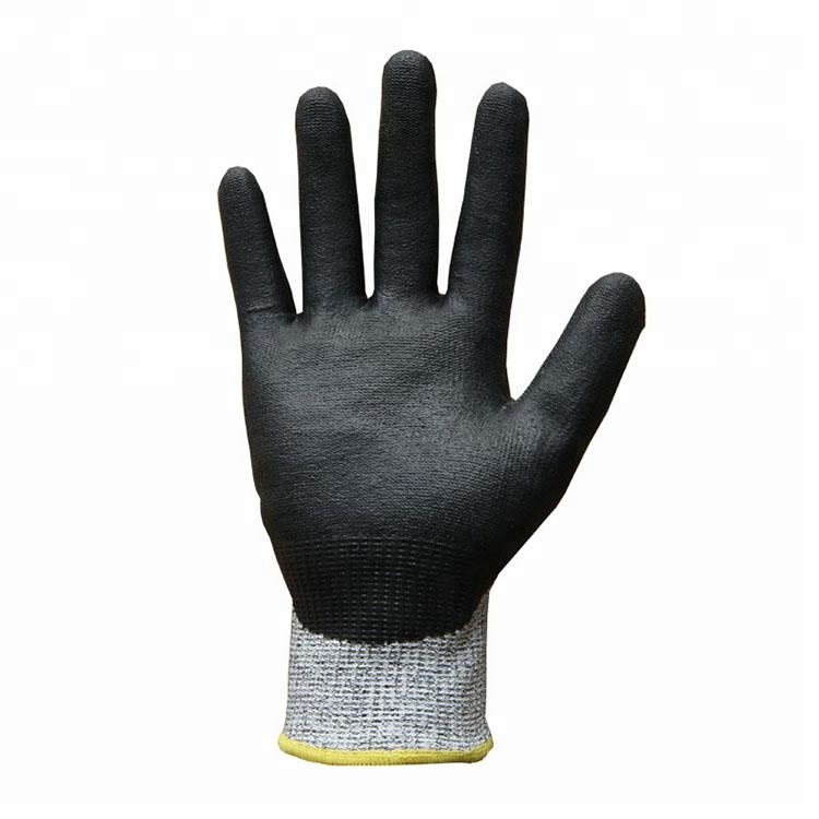 Nylon Liner Oil Proof Cut Resistant MicroFoam Nitrile Gloves Coated