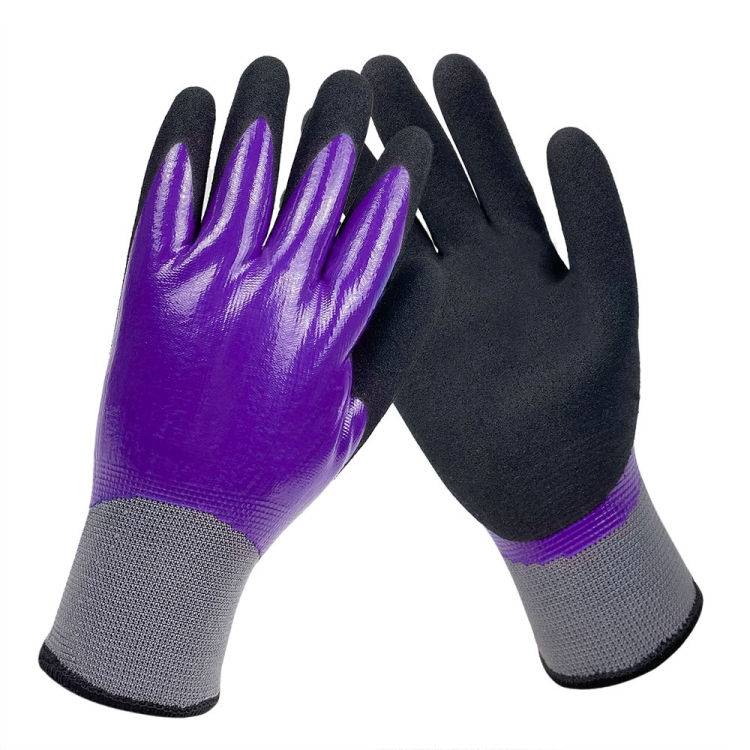 Водоустойчиви предпазни ръкавици с двойно покритие от латексов каучук