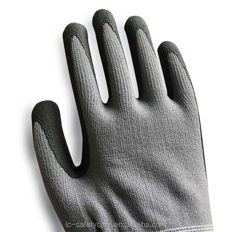 15g Nylon Nitrile Ultrafine Foam Palm Coated Industrial Safety Hand Work fonon-tanana ambongadiny