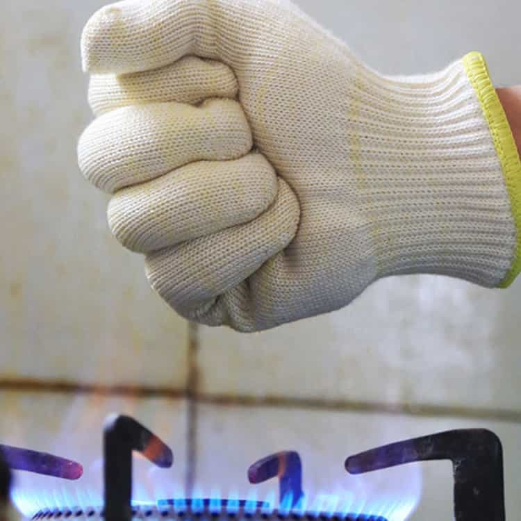 ถุงมือกันไฟอุตสาหกรรมทนความร้อนสูง 300 องศา ถุงมืออะรามิดสารหน่วงไฟ