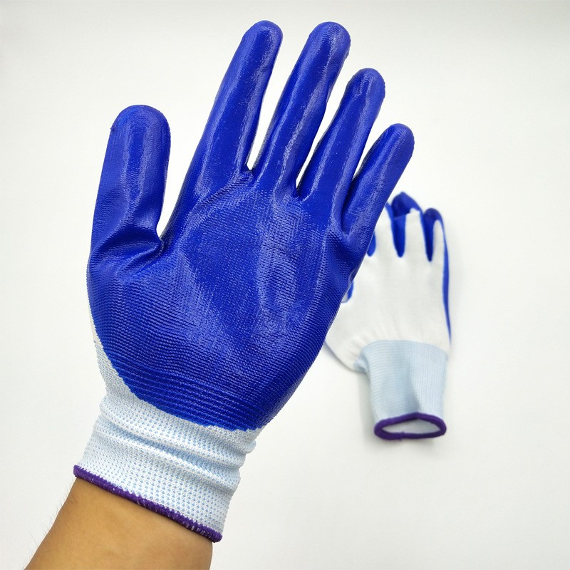 Γάντια συναρμολόγησης σταθερής λαβής Κατασκευαστής γάντια κηπουρικής με επικάλυψη νιτριλίου ανθεκτικά στη διάτρηση