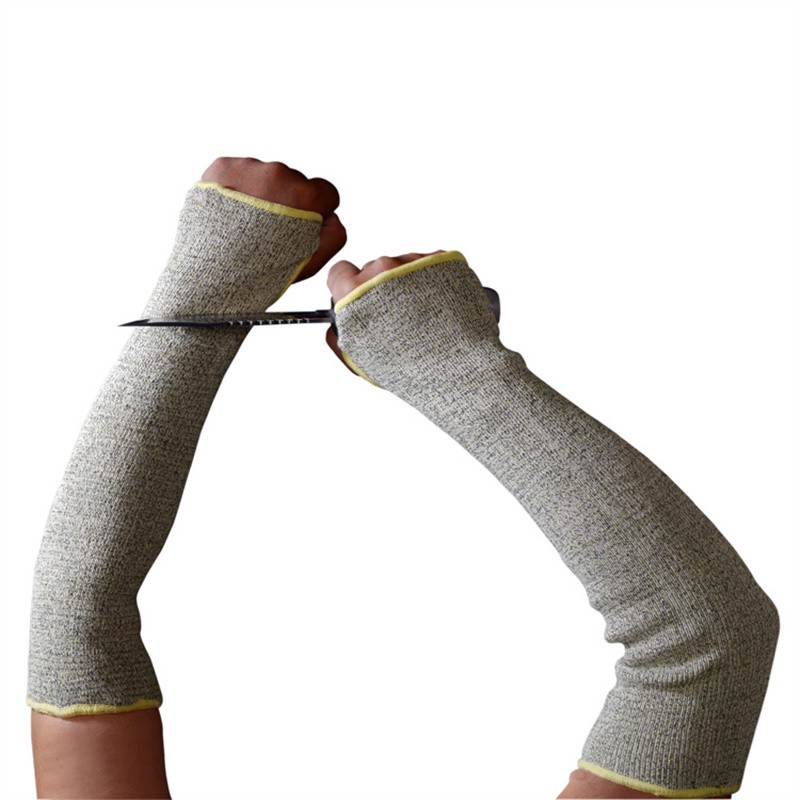 Ewlekariya Gloves Anti Cut Aramîd Knitted Long Parastinê Sleeves ji bo Arms