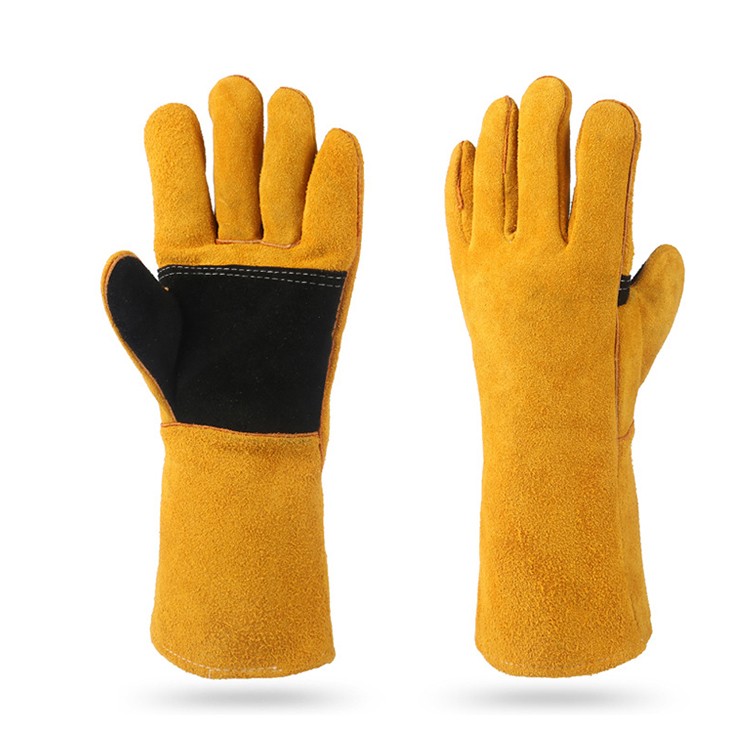 Велепродаја зимски топли индустријски ручни рад заштитне радне кожне рукавице за заваривање