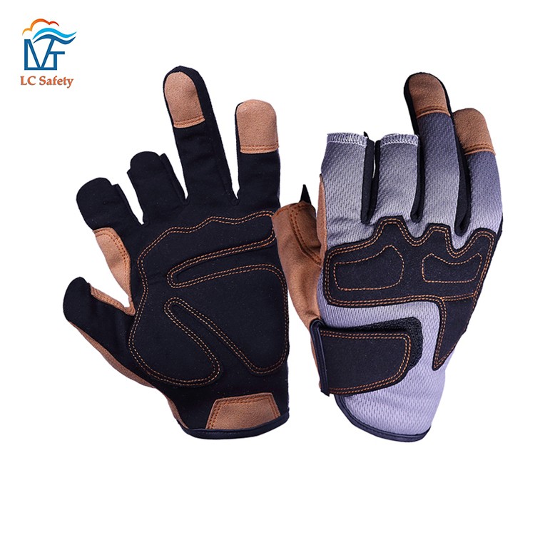 3 Fingerless Breathable Woodworking Carpenter Gloves