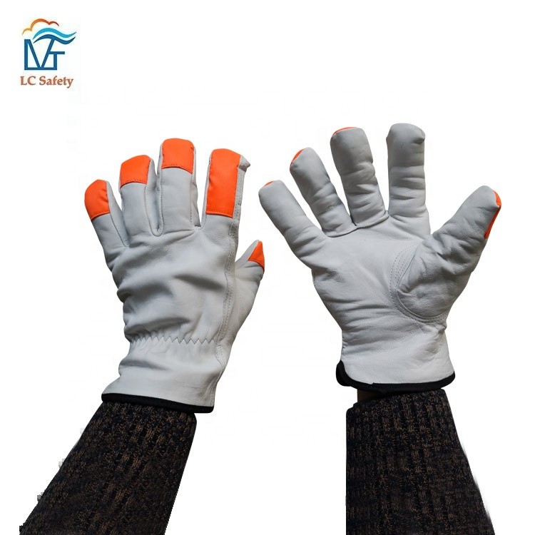 Taglamig Matibay Palapot Warm Windproof Cow Grain Leather Work Gloves