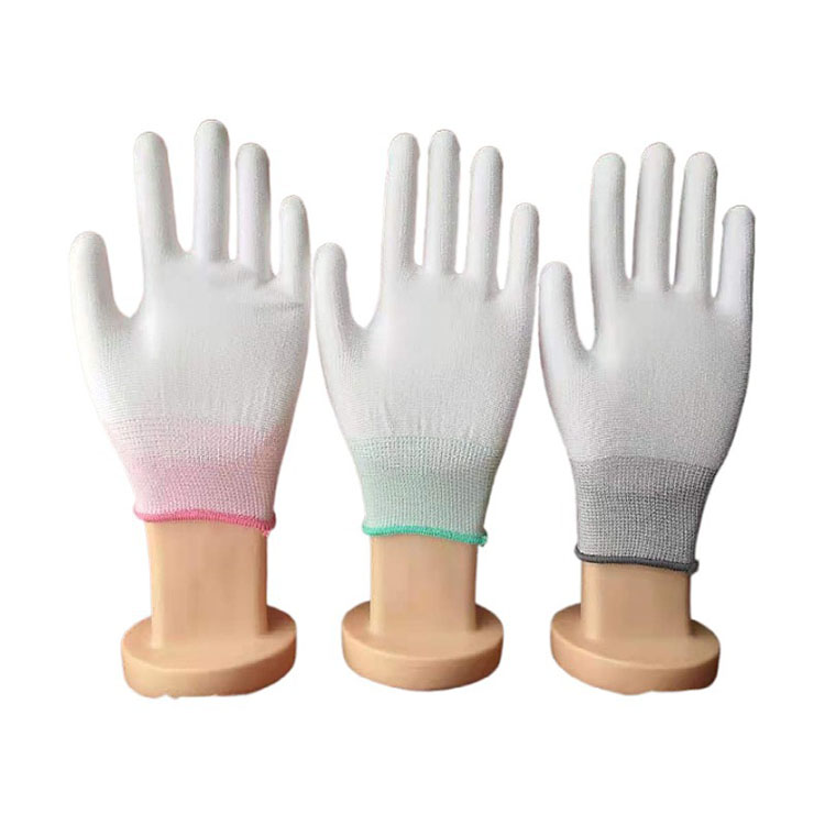 PU コーティングされた作業手袋汎用高品質ナイロン安全作業手袋