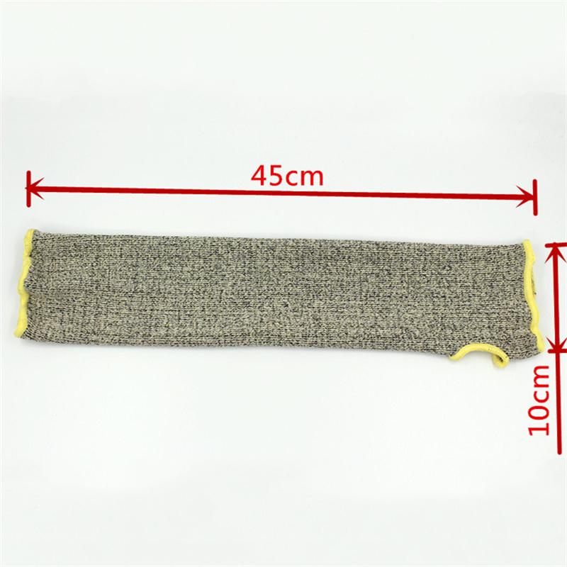 Safety Handschoenen Anti Cut Aramid Knitted Lange beskermjende mouwen foar Arms