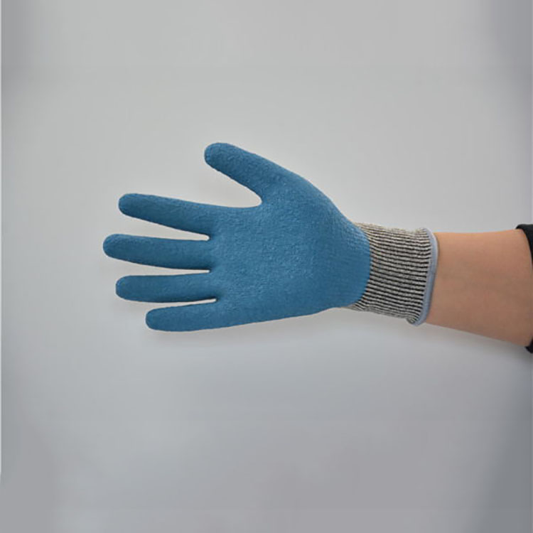 13 gauge snijbestendige blauwe latex palm gecoate werkhandschoen